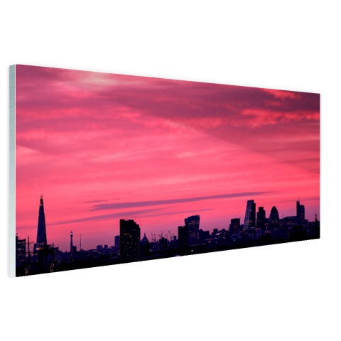 Londen skyline bij zonsondergang muurdecoratie