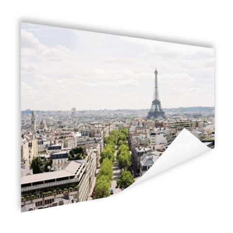 Parijs skyline muurdecoratie